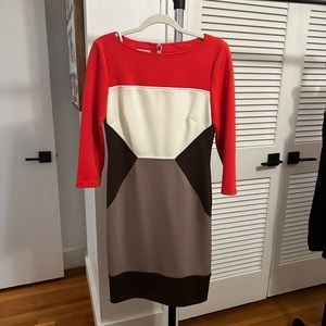 Color block Maggie London boat neck dress size L